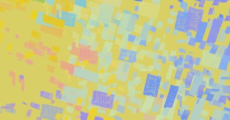 Modern art. Handmade background. Colorful pattern. Backdrop material. Wide brush. Painterly mix. Abstract. Color texture. 2d illustration. Wall painting. Canvas surface. 