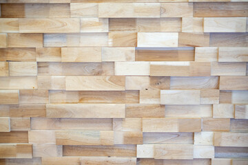 Wood jigsaw wall Was installed in front of the store In order to look modern and protect the environment