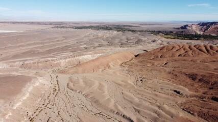 Fototapeta na wymiar Vista de dron del Desierto de Atacama, Chile
