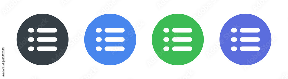 Poster hamburger menu symbol. list icon vector illustration