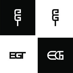 egt letter original monogram logo design