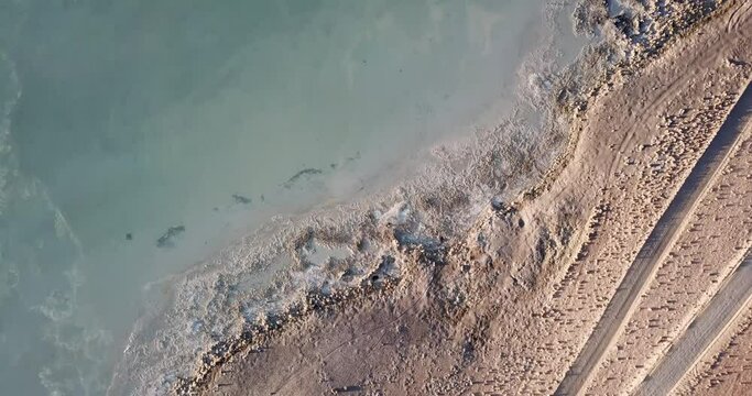 Textures Of Nature, Salar De Uyuni (or Salar De Tunupa)  Salt Flat. Top Down Aerial View