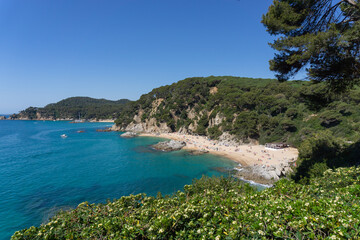 Mediterranean sea landscape from a cliff on the Costa Brava