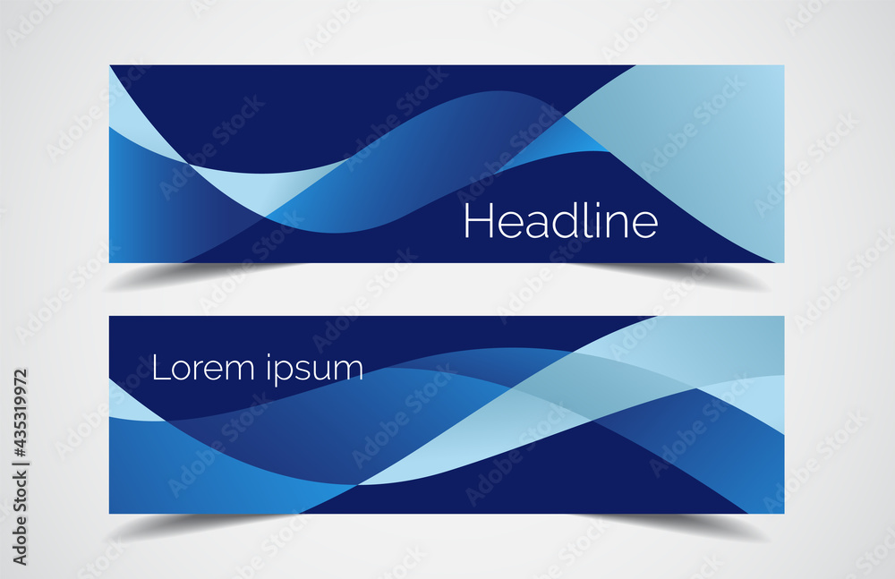 Wall mural set of modern design - vector web banners design background or header templates, horizontal advertis