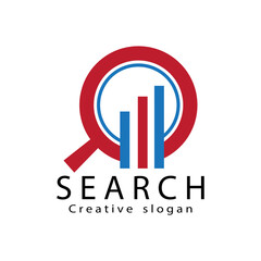 Fototapeta premium Search engine logo vector flat design
