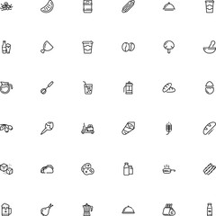 icon vector icon set such as: barrel, orchid, china, mould, mexican, arabic, crystal, barley, seafood, mandarin, therapy, editable, orange, vector illustration, human, draught, nori, fragile, pan