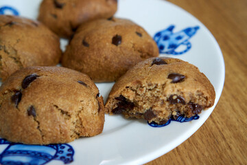 Home baked chocolate chip cookies