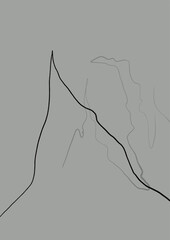 Abstract illustration. Poster. Simple lines on a color background.