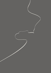 Abstract illustration. Poster. Simple lines on a color background.