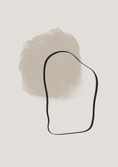 Abstract illustration. Poster. Simple lines on a color background.