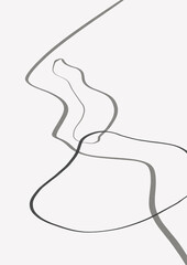 Abstract illustration. POster. Simple lines on a color background.