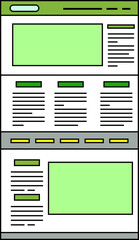 Eco color Website screen for smartphone