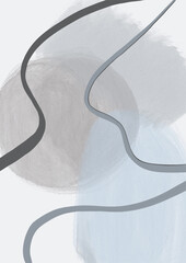 Abstract illustration. Poster. Simple lines on a color background.