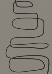 Abstract illustration. Poster. Simple lines on a color background.