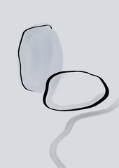 Abstract illustration. Poster. Simple lines on a color background.