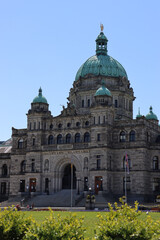 Fototapeta na wymiar Cathedral looking building...actually Legislative capitol in Victoria, BC, Canada