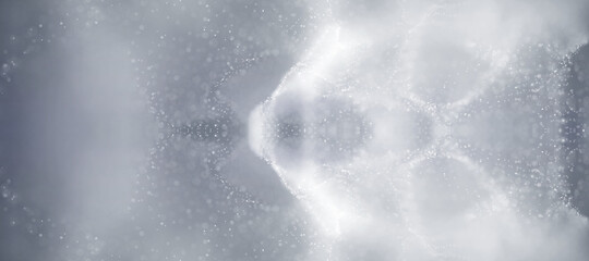 Abstract soft white glitter background. smooth white wave line glitter background. 3d render.