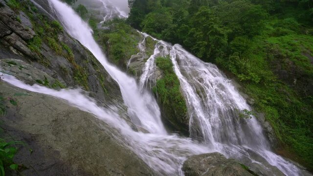Pi Tu Gro waterfall is often called the Heart shaped waterfalls Umphang ,Thailand