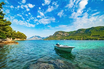 Fototapeta Widok na Adriatyk w Chorwacji o poranku obraz