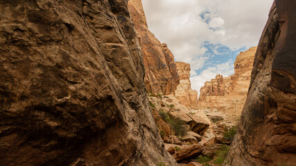 Slot canyon called Ding and Dang Goblin Valley, Utah