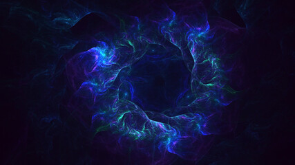 3D rendering abstract multicolor fractal light background