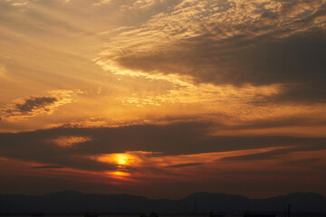 綺麗な夕焼けの風景