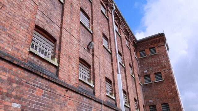 Shrewsbury Prison, Outside In The Exercise Yard, Looking Up At The Cells On The Wing.