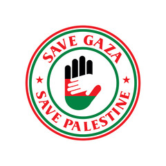 Obraz premium save palestine logo , free gaza vector
