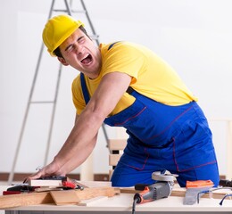 Floor repairman disappointed with his work