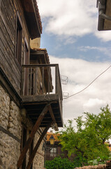 Old building with wooden balcony