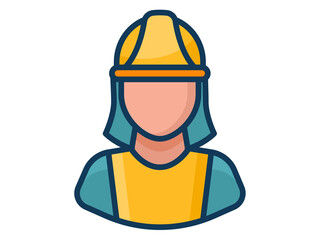 woman worker handy woman single isolated icon with filled line style