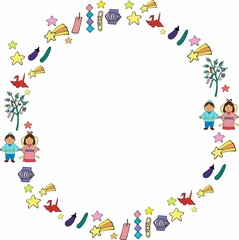 くっきり主線の七夕丸フレーム