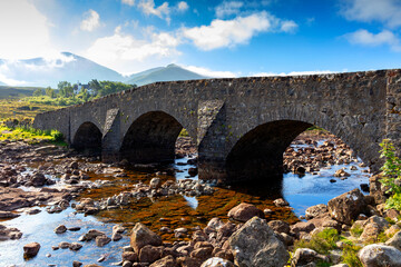 Fototapeta na wymiar Sligachan Bridge, Isle of Skye
