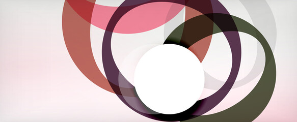 Ring geometric shapes, o letter repetition wallpaper. Abstract background for business or technology presentations, internet posters or web brochure covers