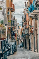 Selbstklebende Fototapeten Palermo Typical Italian narrow street in old town of Palermo, Italy.  © Mazur Travel