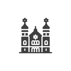Synagogue building vector icon