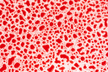 bloody drops on a white background texture. bubbles in red water