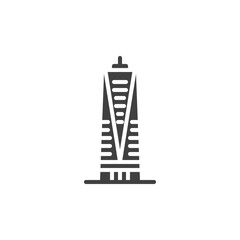 Skyscraper building vector icon