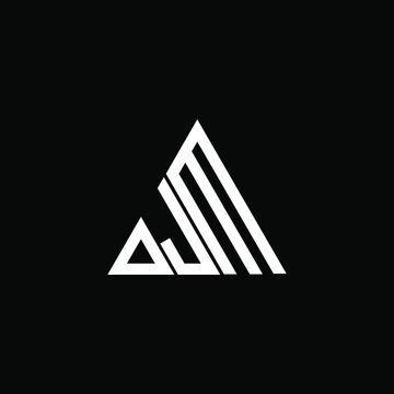 D J M letter logo creative design. DJM icon