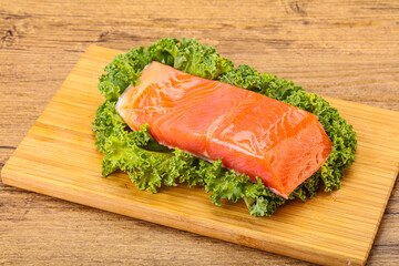 Salmon fillet slice for cooking