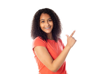 Beautiful african teenager with afro hair