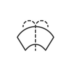 Windshield washer indicator line icon