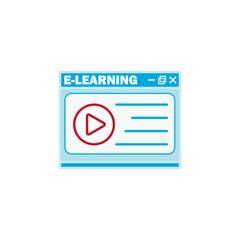 E Learning Icon. Web Page Icon. Website Icon. SVG Icon.