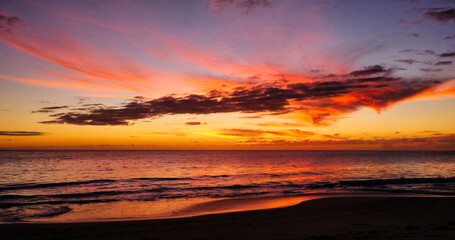 Fototapeta premium Sunset on Mahe Island, Seychelles, Indian Ocean