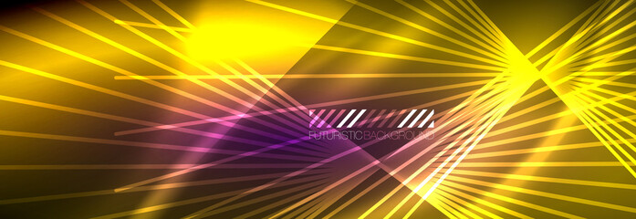 Neon dynamic beams vector abstract wallpaper background. Wallpaper background, design templates for business or technology presentations, internet posters or web brochure covers