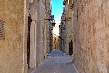 narrow street in old port city