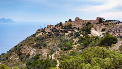 Fototapeta na wymiar Gun Battery of Castillitos, Spain. Tourist site
