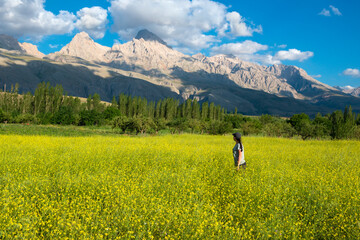 Watching flowers and mountain views. Aladaglar National Park Nigde, Turkey.