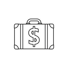 briefcase icon business vector sign