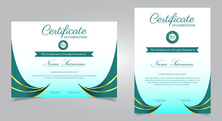 Professional diploma certificate template in premium style